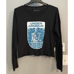 Under Armour Heat Gear Graphic Shirt Cropped‎ Long Sleeve Grove City XL New